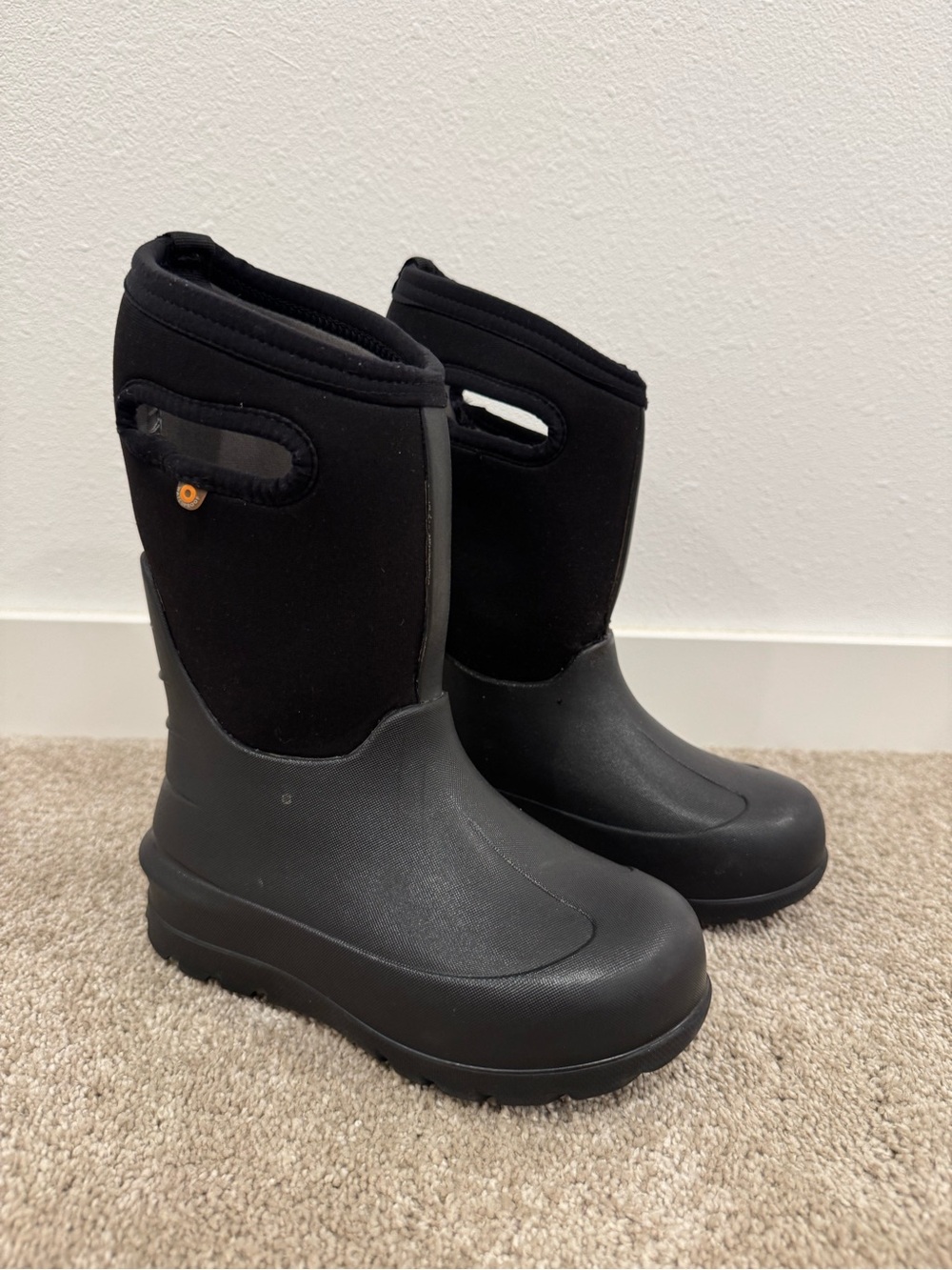 Bogs Kids Black Waterproof Pull-On Boots